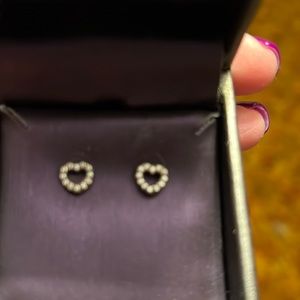 Pandora small heart earrings